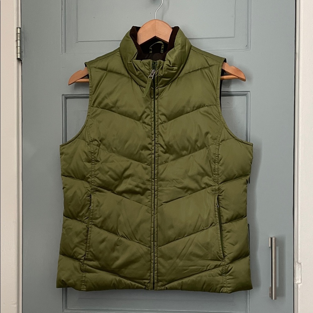 Eddie Bauer Down Green Puffer Vest for Women size S